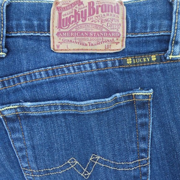 30x31 Lucky Brand Sweet Low Rise Flared Jeans Stretchy Demin Medium Wash 6 28 - Picture 6 of 10